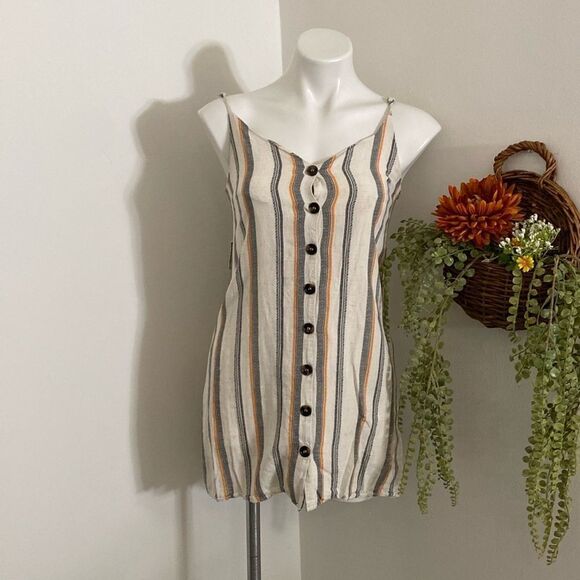 Le Lis Striped Button-Down Dress - Picture 1 of 4